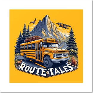 School bus, Route Tales Posters and Art